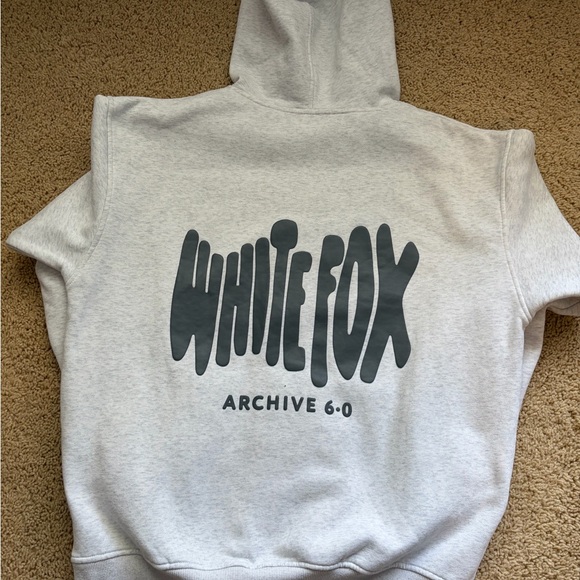 White Fox Boutique Light Gray (Heather Gray) Hoodie - Picture 4 of 4
